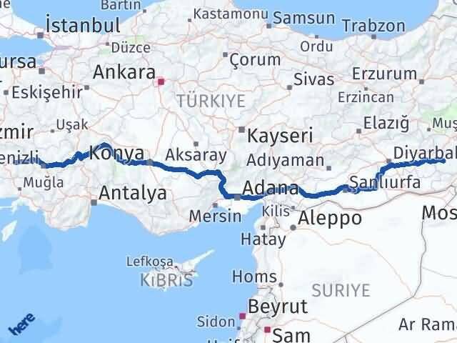 Siirt Sultanhisar Aydın Arası Kaç Km - Yol Haritası