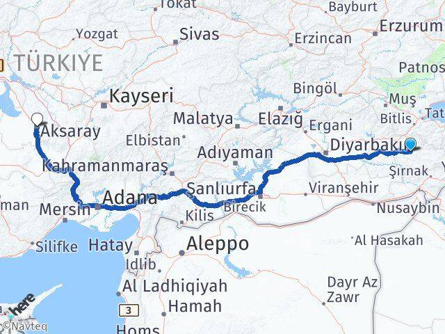 Tillo Aksaray Arası Kaç Km - Yol Tarifi