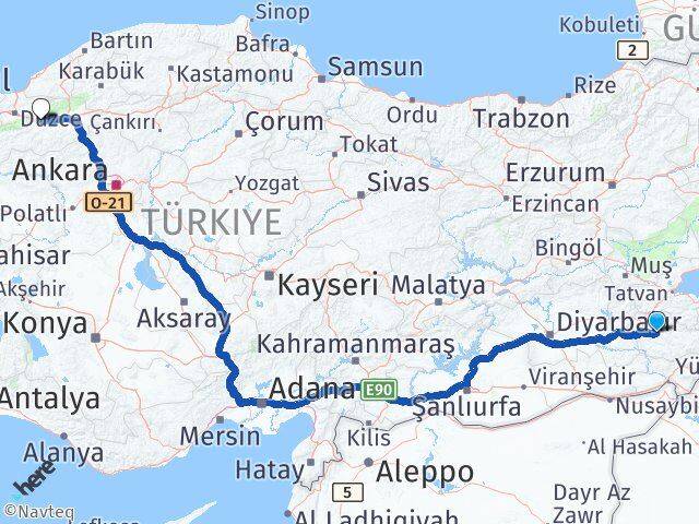 Siirt Tillo Bolu Arası Kaç Km - Yol Haritası