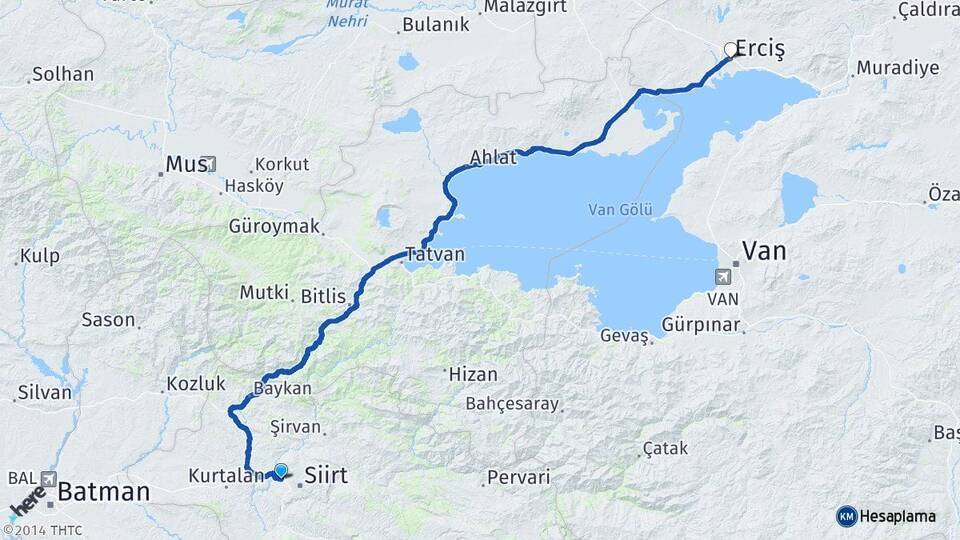 Veysel Karani Erciş Arası Kaç Km - Yol Tarifi