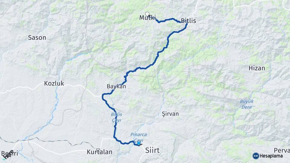 Veysel Karani Mutki Arası Kaç Km - Yol Tarifi