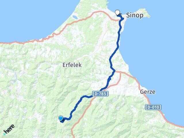 Akbaş Sinop Havalimanı Arası Kaç Km - Yol Tarifi