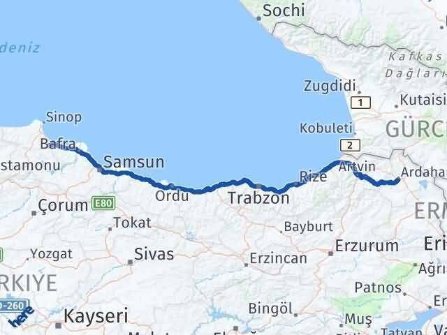 Dikmen Ardahan Arası Kaç Km - Yol Tarifi