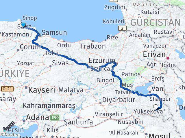 Dikmen Hakkari Arası Kaç Km - Yol Tarifi