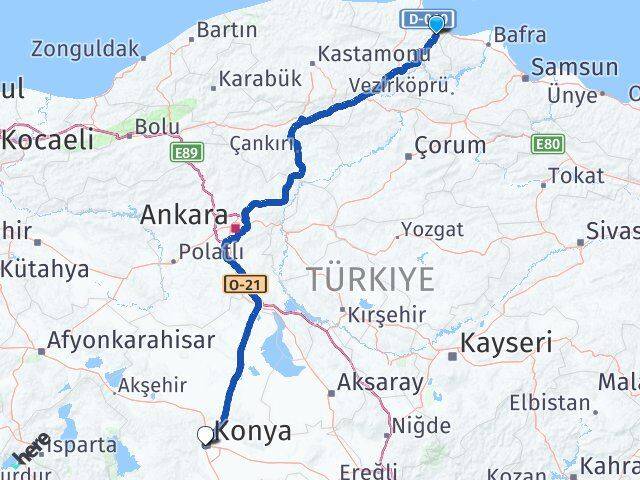 Dikmen Konya Arası Kaç Km - Yol Tarifi