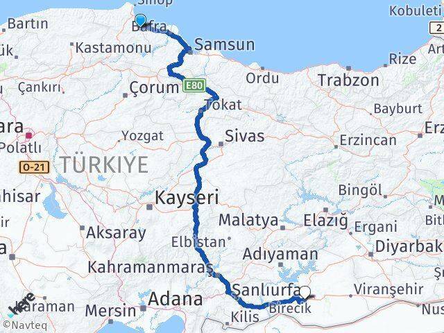 Dikmen Şanlıurfa Arası Kaç Km - Yol Tarifi