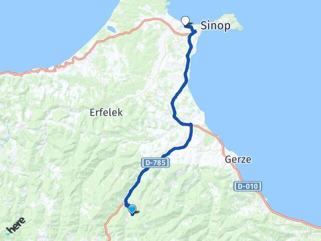 Eymir Sinop Havalimanı Arası Kaç Km - Yol Tarifi