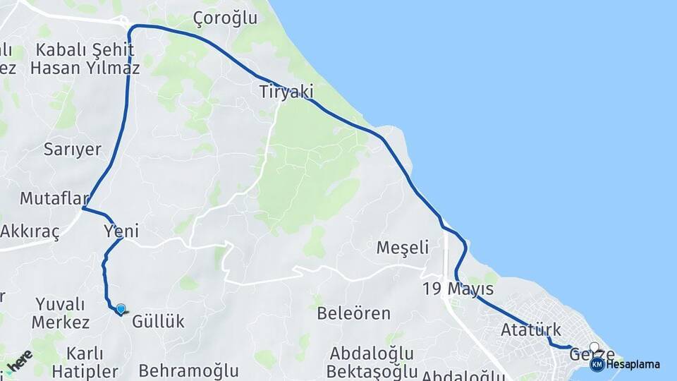 Karlı Gerze Arası Kaç Km - Yol Tarifi
