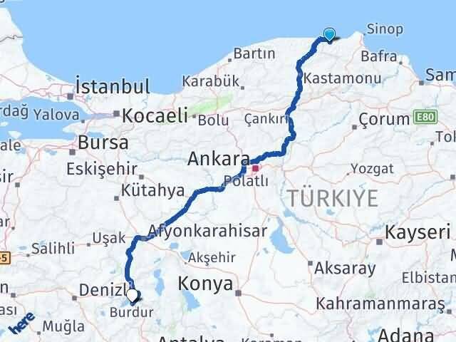 Akçabük Burdur Arası Kaç Km - Yol Tarifi