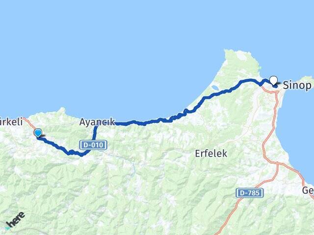 Karabey Sinop Havalimanı Arası Kaç Km - Yol Tarifi