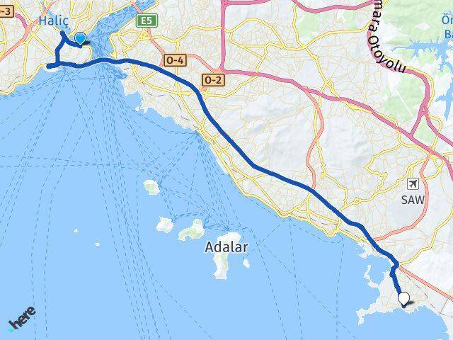 Sirkeci Harem Vapur İskelesi Tuzla Arası Kaç Km - Yol Tarifi