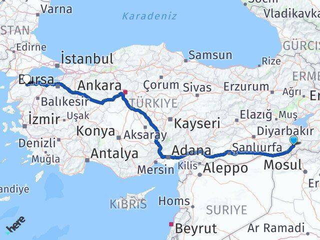 Şırnak Biga Çanakkale Arası Kaç Km - Yol Haritası