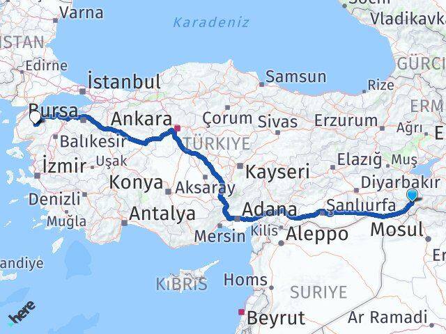 Şırnak Çan Çanakkale Arası Kaç Km - Yol Haritası