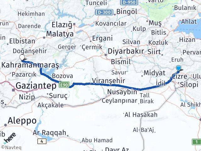 Şırnak Gölbaşı Adıyaman Arası Kaç Km - Yol Haritası