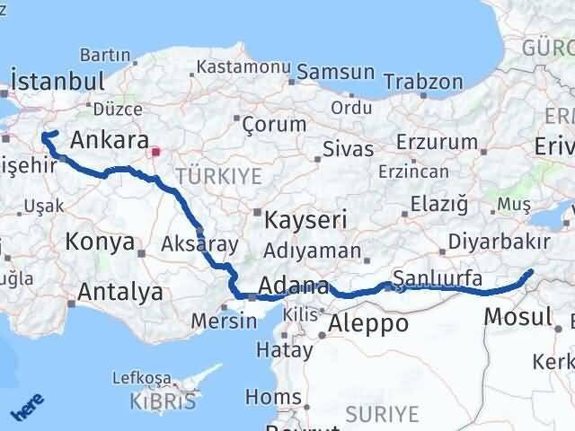 Şırnak Gölpazarı Bilecik Arası Kaç Km - Yol Haritası