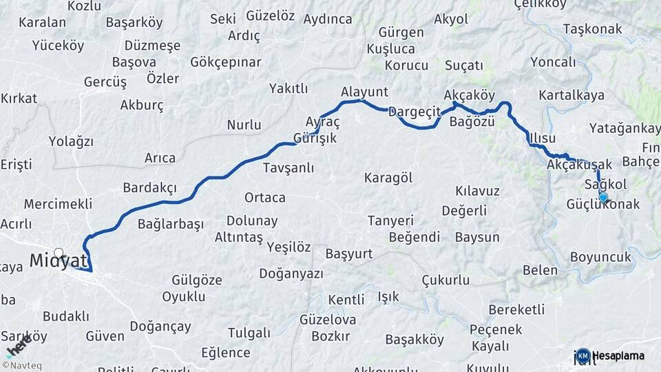Şırnak Güçlükonak Midyat Mardin Arası Kaç Km - Yol Haritası