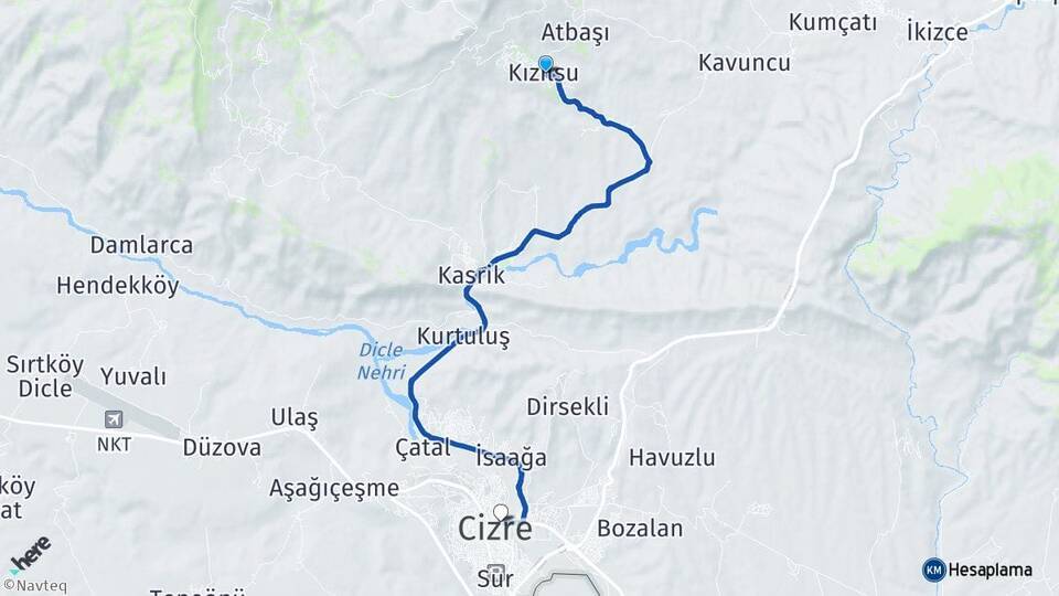 Kızılsu Cizre Arası Kaç Km - Yol Tarifi