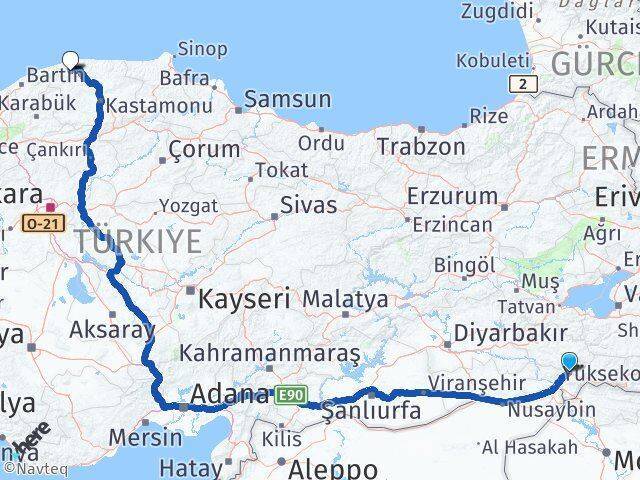 Şırnak Şenpazar Arası Kaç Km - Yol Tarifi