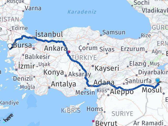 Şırnak Silopi Çanakkale Arası Kaç Km - Yol Haritası