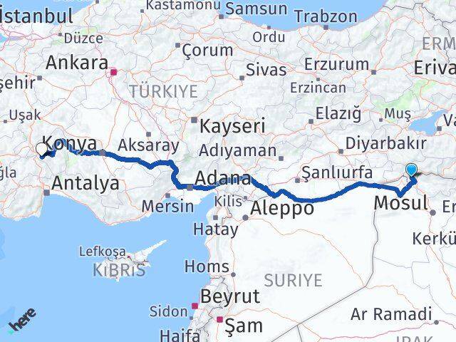 Silopi Isparta Arası Kaç Km - Yol Tarifi