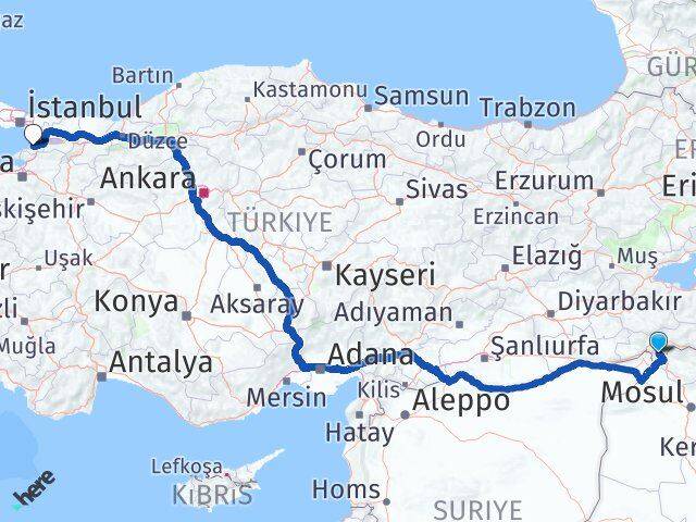 Şırnak Silopi Yalova Arası Kaç Km - Yol Haritası