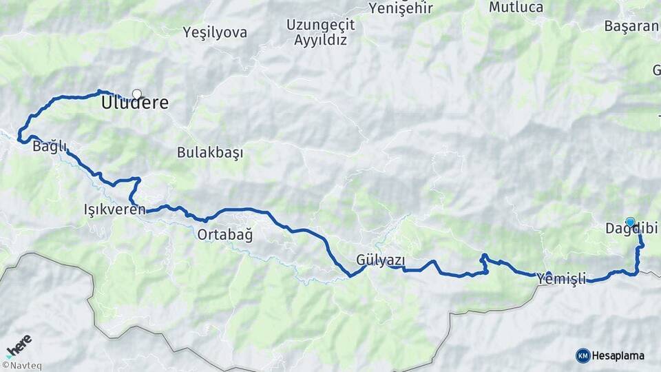Dağdibi Uludere Arası Kaç Km - Yol Tarifi