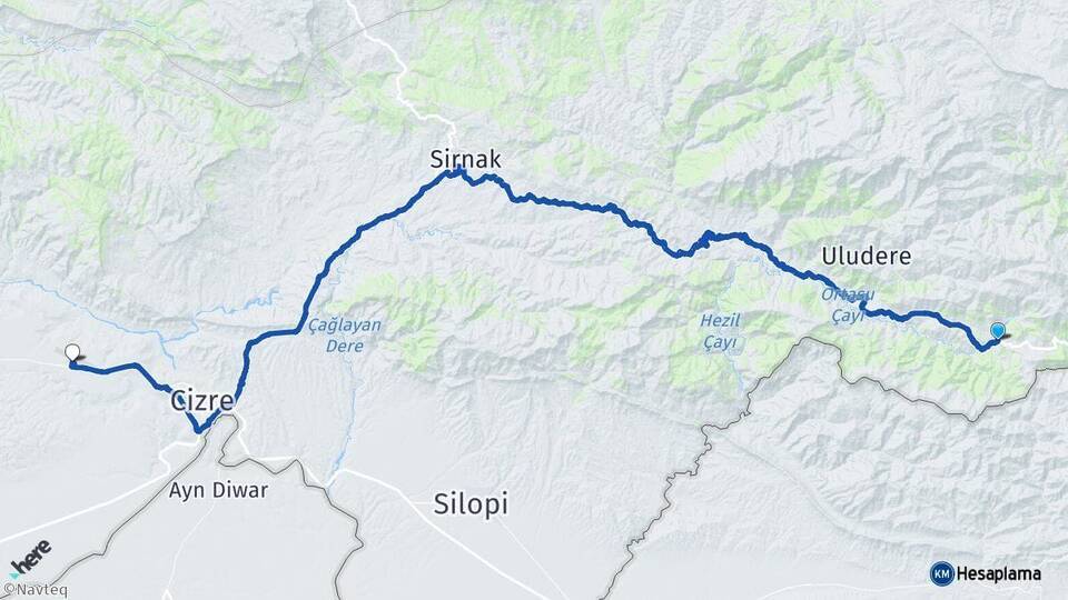 Gülyazı Şırnak Şerafettin Elçi Havalimanı Arası Kaç Km - Yol Tarifi