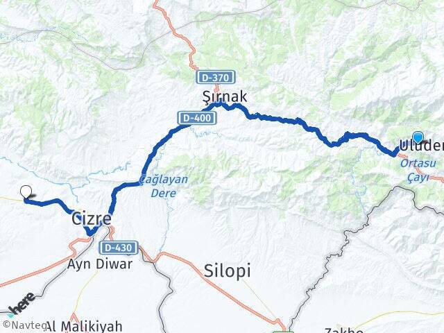 Gündoğdu Şırnak Şerafettin Elçi Havalimanı Arası Kaç Km - Yol Tarifi