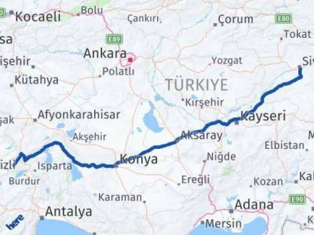 Sivas Başmakçı Afyonkarahisar Arası Kaç Km - Yol Haritası