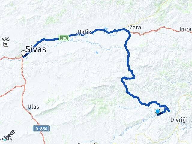 Bahçeli Sivas Otogarı Arası Kaç Km - Yol Tarifi