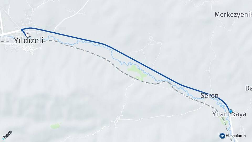 Yılanlıkaya Yıldızeli Arası Kaç Km - Yol Tarifi