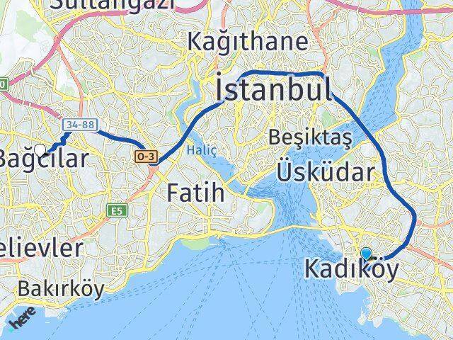 Söğütlüçeşme İstasyonu Bağcılar Arası Kaç Km - Yol Tarifi