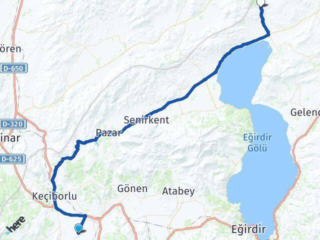 Süleyman Demirel Havalimanı Yukarıkaşıkara Arası Kaç Km - Yol Tarifi
