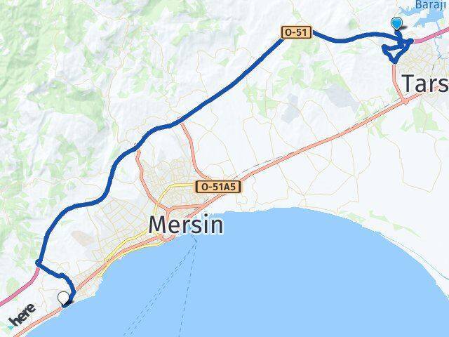 Tarsus Üniversitesi Akdeniz Arası Kaç Km - Yol Tarifi