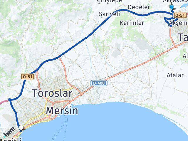 Tarsus Üniversitesi Mersin Üniversitesi Arası Kaç Km - Yol Tarifi