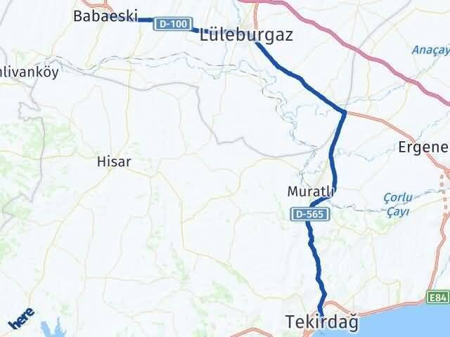 Tekirdağ Babaeski Kırklareli Arası Kaç Km - Yol Haritası