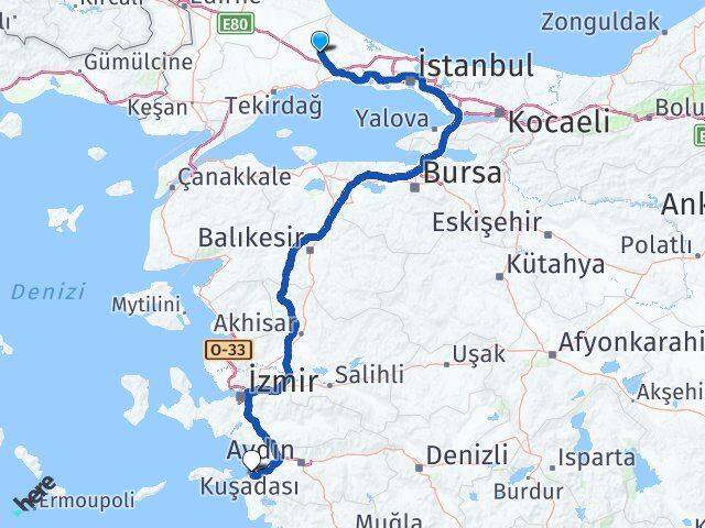 İstasyon Kuşadası Arası Kaç Km - Yol Tarifi