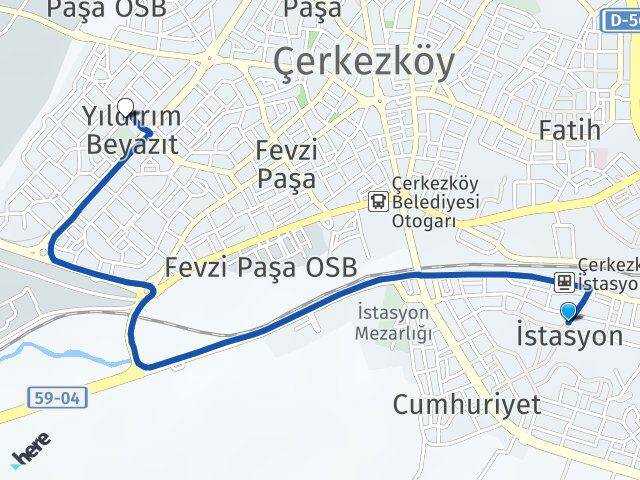 İstasyon Yıldırım Beyazıt Arası Kaç Km - Yol Tarifi