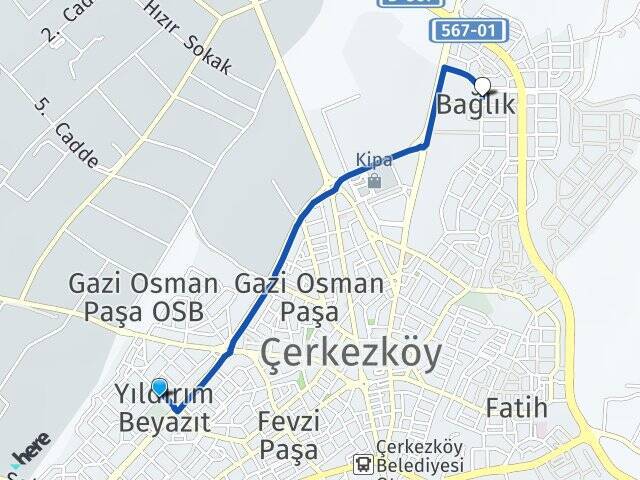 Yıldırım Beyazıt Bağlık Arası Kaç Km - Yol Tarifi