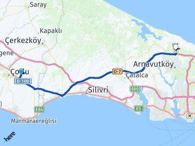 Önerler İstanbul Havalimanı Arası Kaç Km - Yol Tarifi