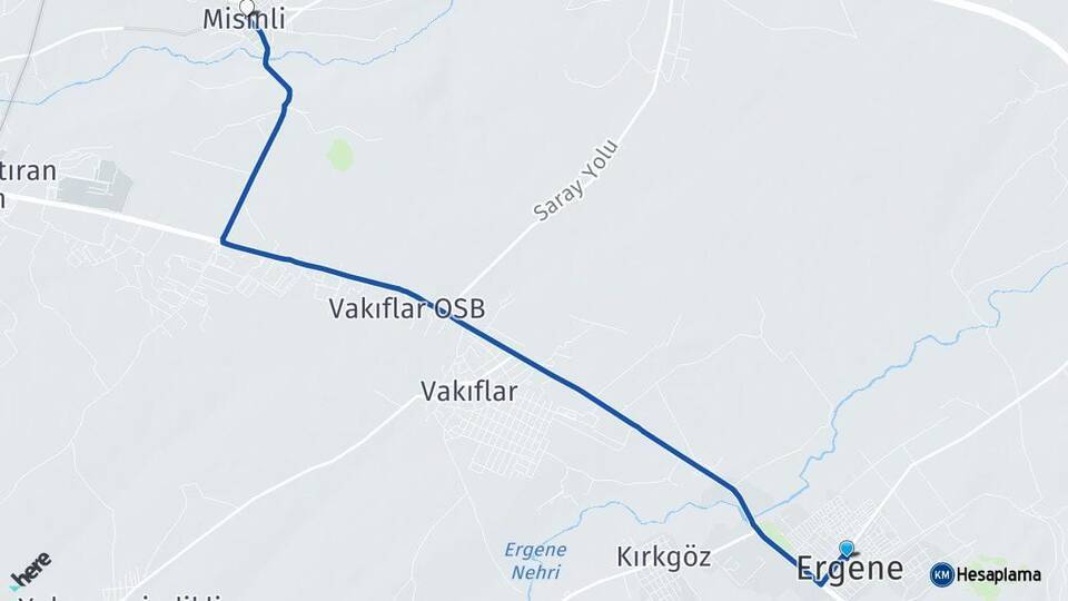 Ulaş Misinli Arası Kaç Km - Yol Tarifi