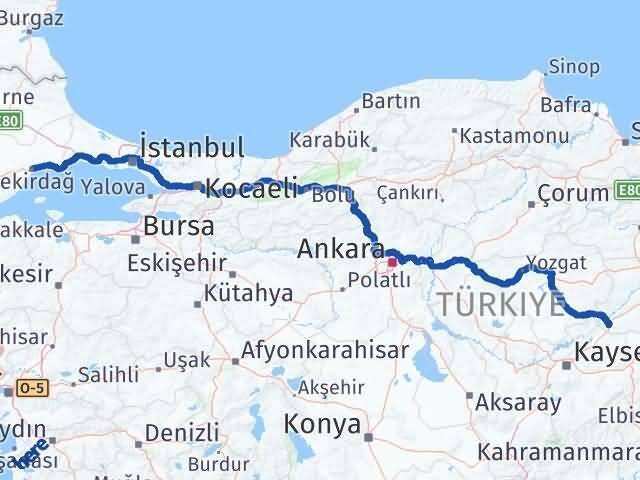 Tekirdağ Gemerek Sivas Arası Kaç Km - Yol Haritası