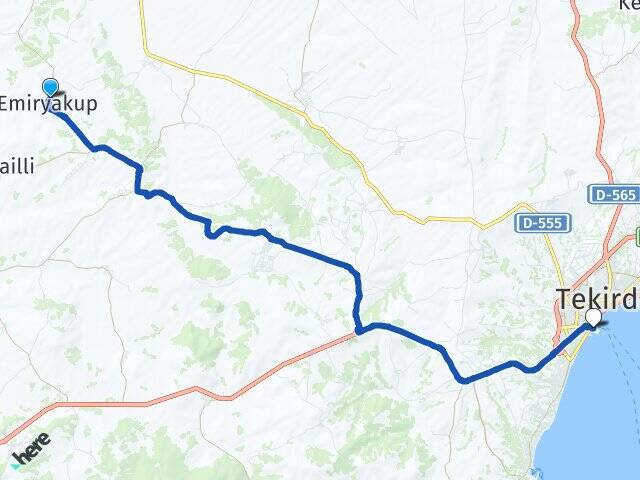 Emiryakup Tekirdağ Feribot İskelesi Arası Kaç Km - Yol Tarifi
