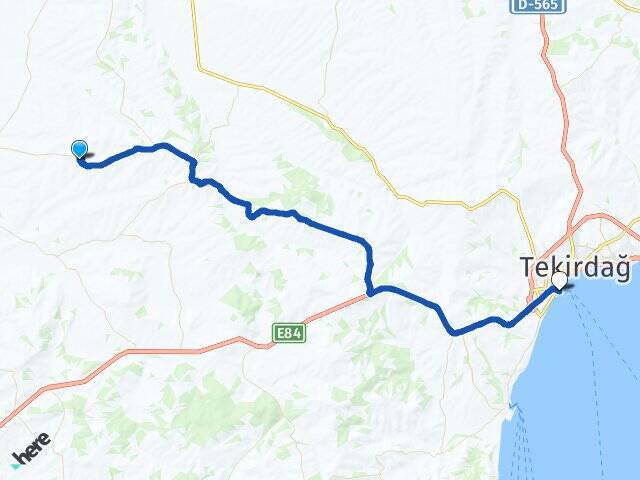 İsmailli Tekirdağ Feribot İskelesi Arası Kaç Km - Yol Tarifi