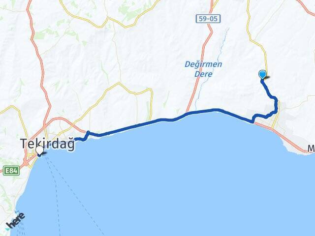 Çeşmeli Tekirdağ Feribot İskelesi Arası Kaç Km - Yol Tarifi