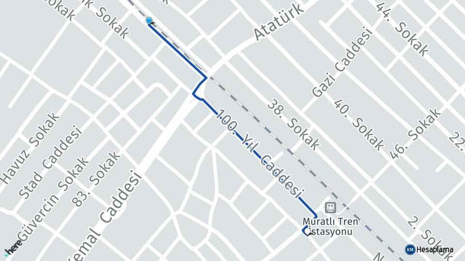 Tekirdağ Muratlı Muradiye Muratlı Arası Kaç Km - Yol Haritası