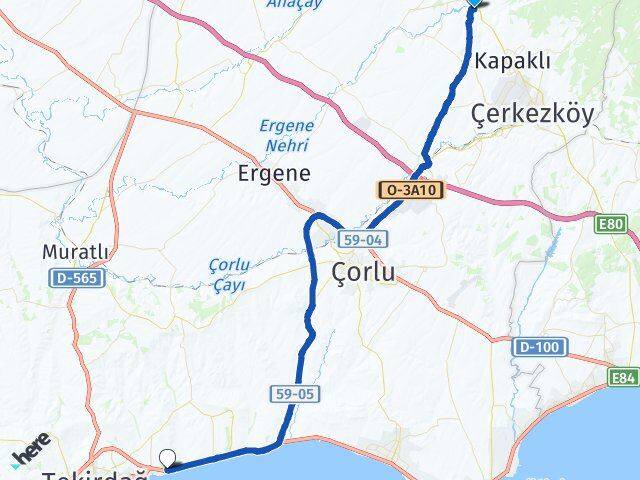 Büyükyoncalı Namık Kemal Arası Kaç Km - Yol Tarifi