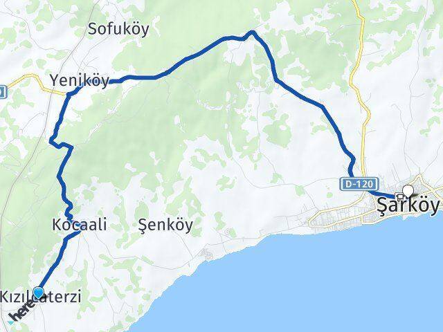 Kızılcaterzi Şarköy Arası Kaç Km - Yol Tarifi