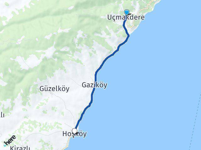 Uçmakdere Hoşköy Arası Kaç Km - Yol Tarifi