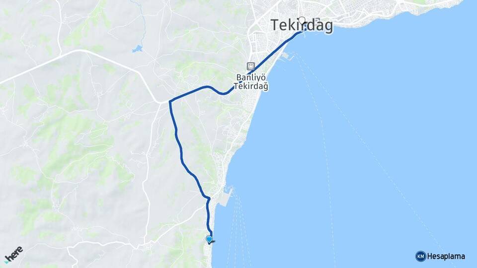 Tekirdağ Süleymanpaşa Kumbağ Arası Kaç Km - Yol Haritası